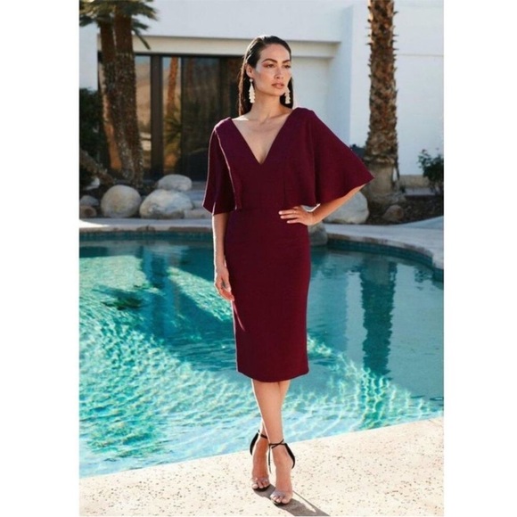 Dress the Population Louisa Dress Red XS - Picture 3 of 16